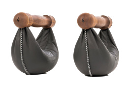 Dumbbells NOHRD SwingBell Walnut Black Pair 2 x 4 kg