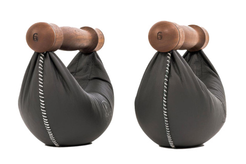 Dumbbells NOHRD SwingBell Walnut Black Pair 2 x 6 kg