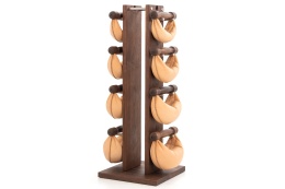 Hantle NOHRD SwingBell 2-8 Kg ze stojakiem Tower Classic Nature Orzech Skóra