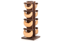 Hantle NOHRD SwingBell 2-8 Kg ze stojakiem Tower Classic Nature Orzech Skóra
