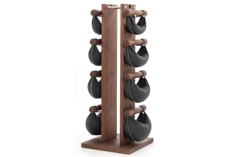 Hantle NOHRD SwingBell 2-8 Kg ze stojakiem Tower Classic Orzech Skóra