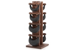 Hantle NOHRD SwingBell 2-8 Kg ze stojakiem Tower Classic Orzech Skóra