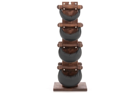 Hantle NOHRD SwingBell 2-8 Kg ze stojakiem Tower Classic Orzech Skóra