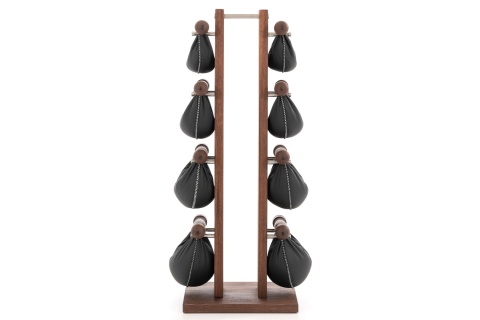 Hantle NOHRD SwingBell 2-8 Kg ze stojakiem Tower Classic Orzech Skóra