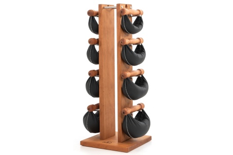 Hantle NOHRD SwingBell 2-8 Kg ze stojakiem Tower Oxbridge Wiśnia Skóra