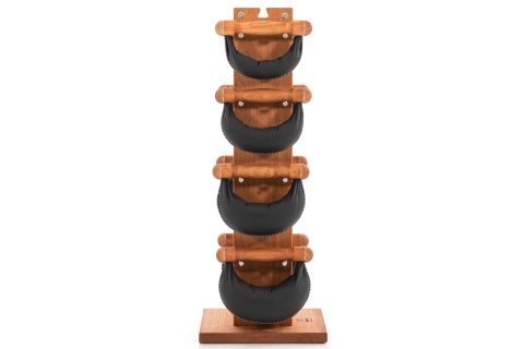 Hantle NOHRD SwingBell 2-8 Kg ze stojakiem Tower Oxbridge Wiśnia Skóra