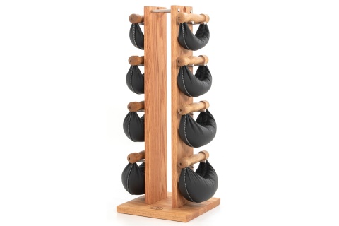 Hantle NOHRD SwingBell 2-8 Kg ze stojakiem Tower Oak Dąb Skóra