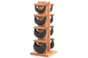 Hantle NOHRD SwingBell 2-8 Kg ze stojakiem Tower Oak Dąb Skóra