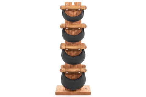 Hantle NOHRD SwingBell 2-8 Kg ze stojakiem Tower Oak Dąb Skóra