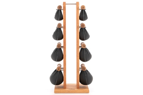 Hantle NOHRD SwingBell 2-8 Kg ze stojakiem Tower Oak Dąb Skóra