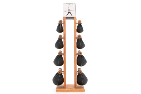 Hantle NOHRD SwingBell 2-8 Kg ze stojakiem Tower Oak Dąb Skóra