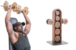 Trening set with stand NOHRD WeightPlate Tower Club Ash